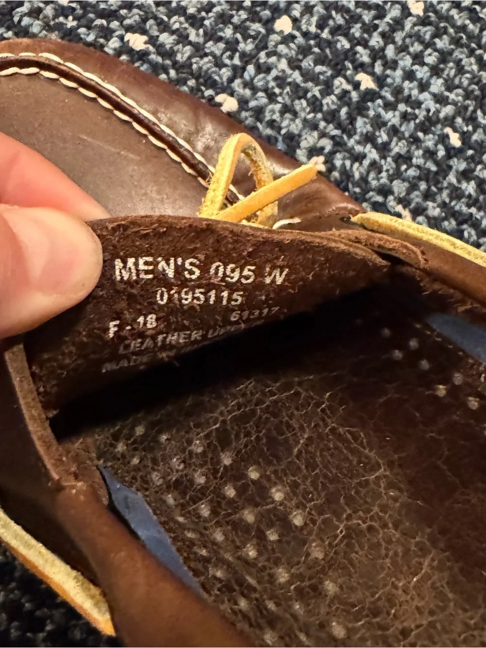 Sperry: Brown Leather Boat Shoes with Tan Laces